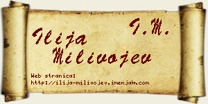 Ilija Milivojev vizit kartica